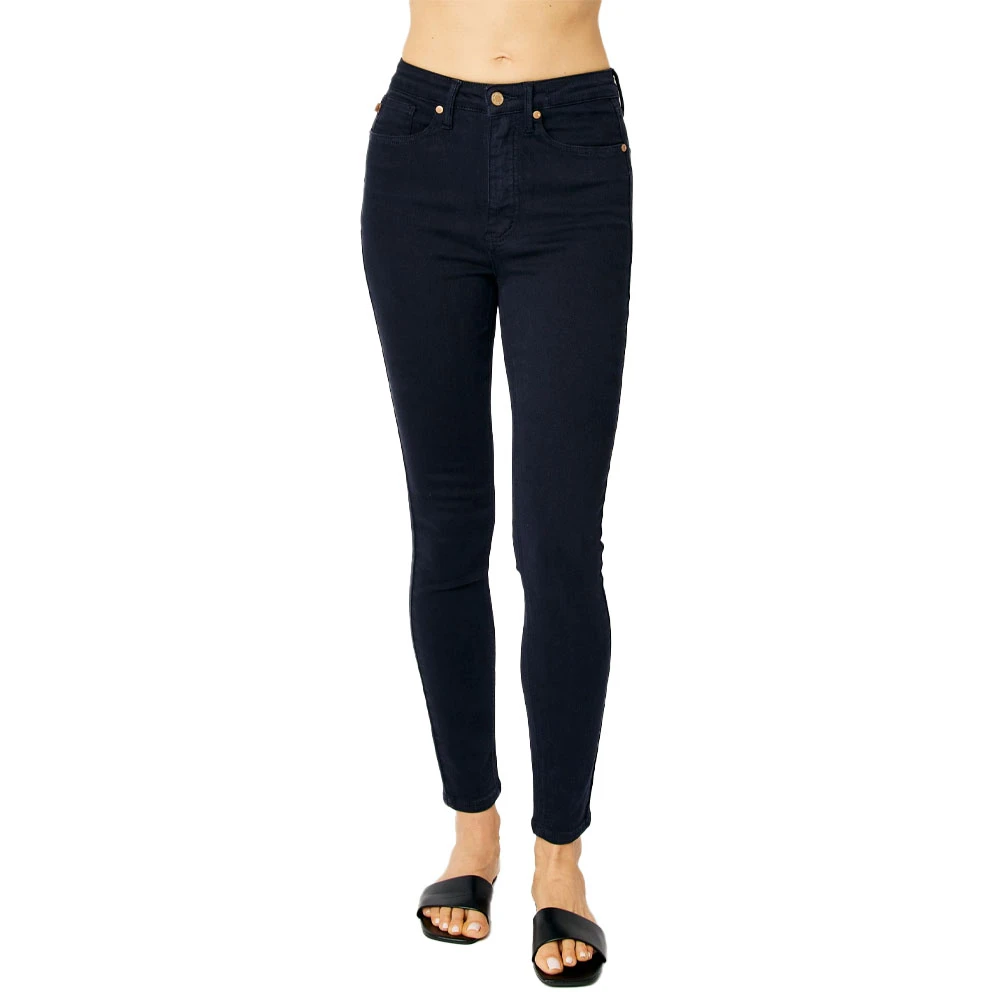 Bone Garment Dyed Tummy Control Skinny Jeans - Inclusive Sizing