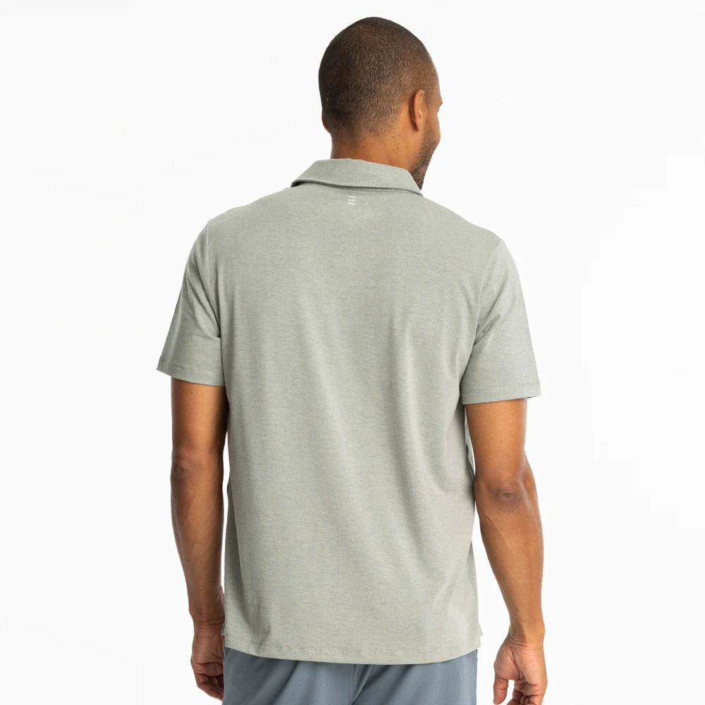 MEN'S HEATHER BLUE DUSK BAMBOO FLEX POLO