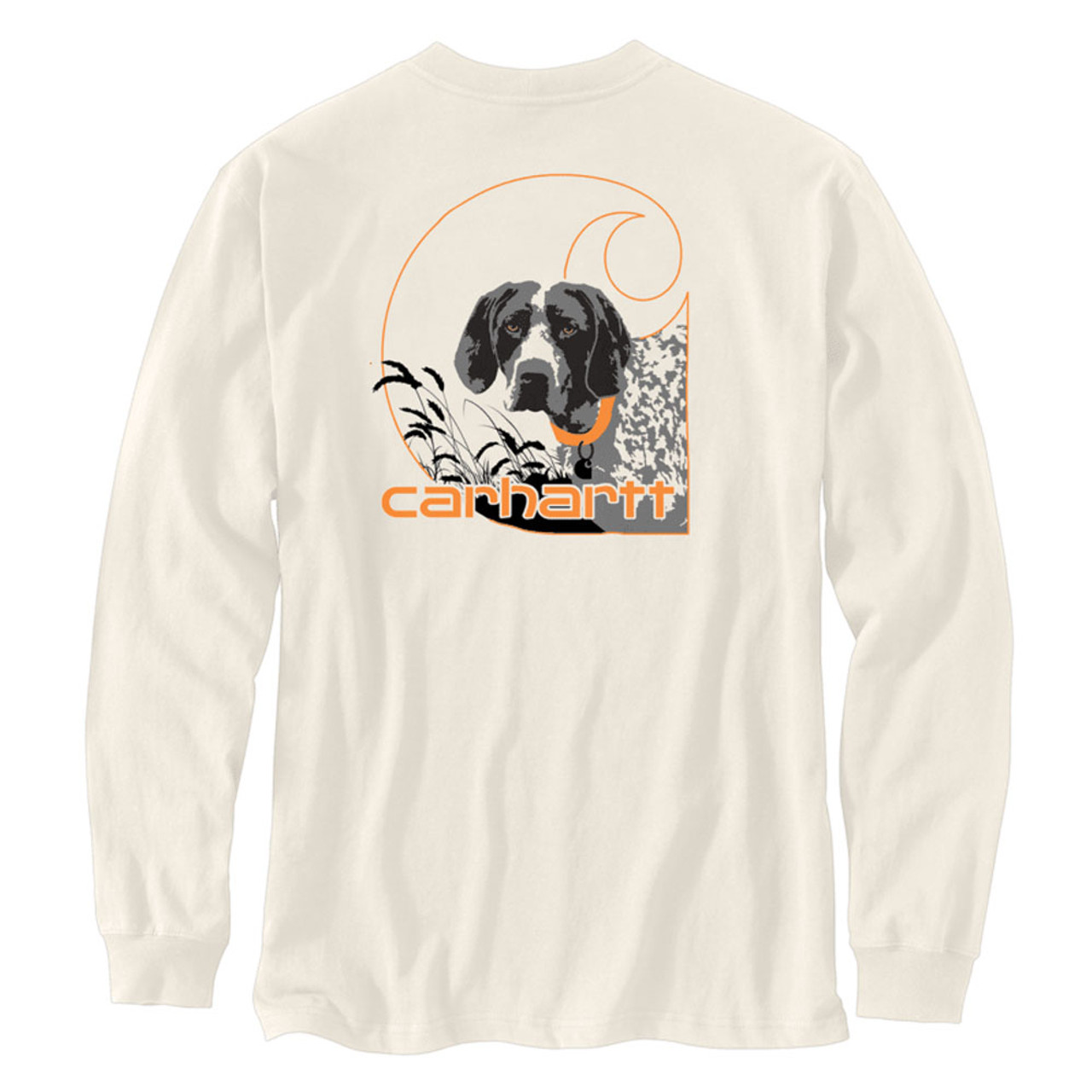 Men's Carhartt Long Sleeve Pocket Dog Graphic T-Shirt - Malt