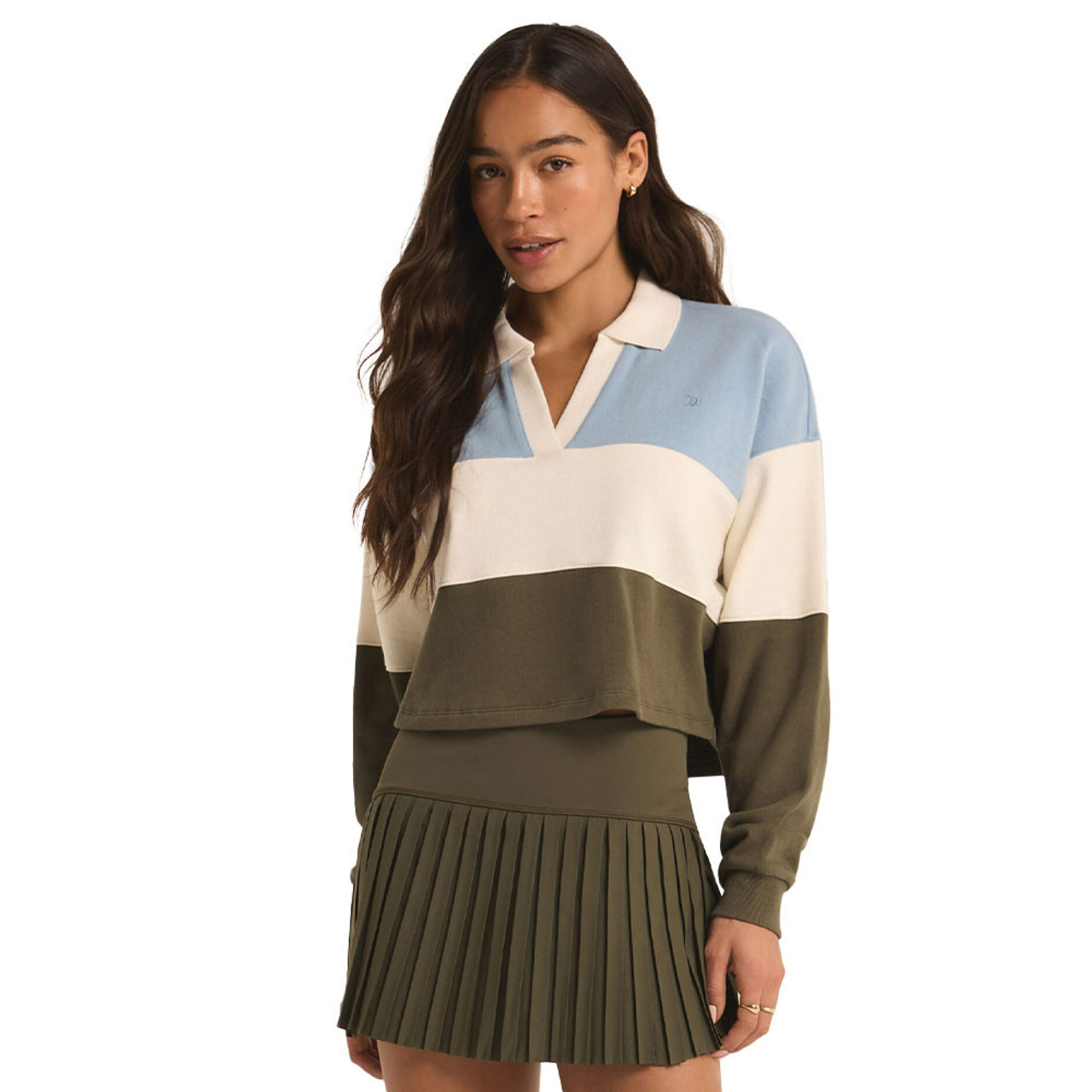 スウェット・トレーナー Fallett BRUSH LOGO COLLAR SWEATSHIRT NT523 Women's Logo Crew Sweatshirt | Women's Clearance
