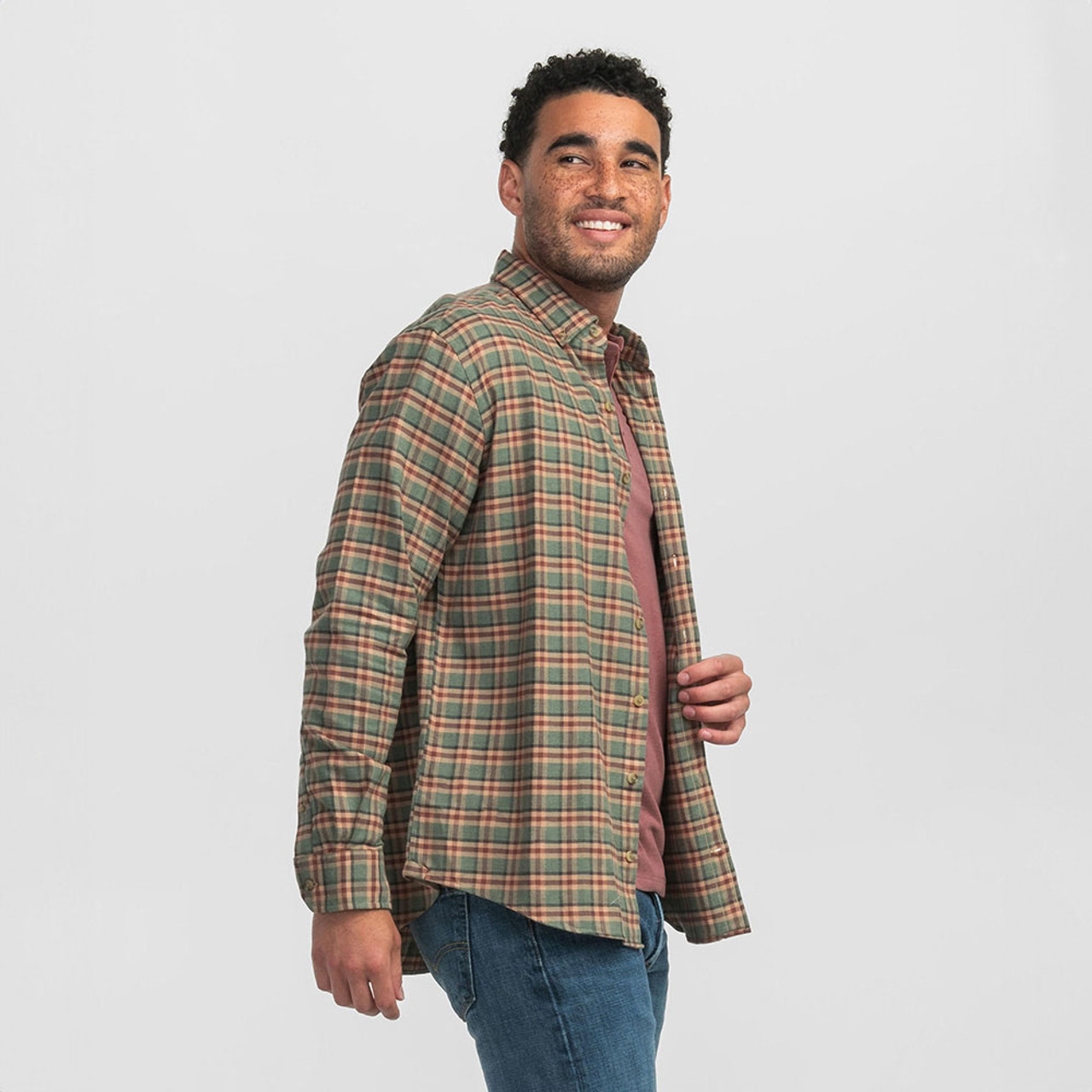 s商品 LL BEAN Scotch plaid gray flannel mens shirt 298167 size