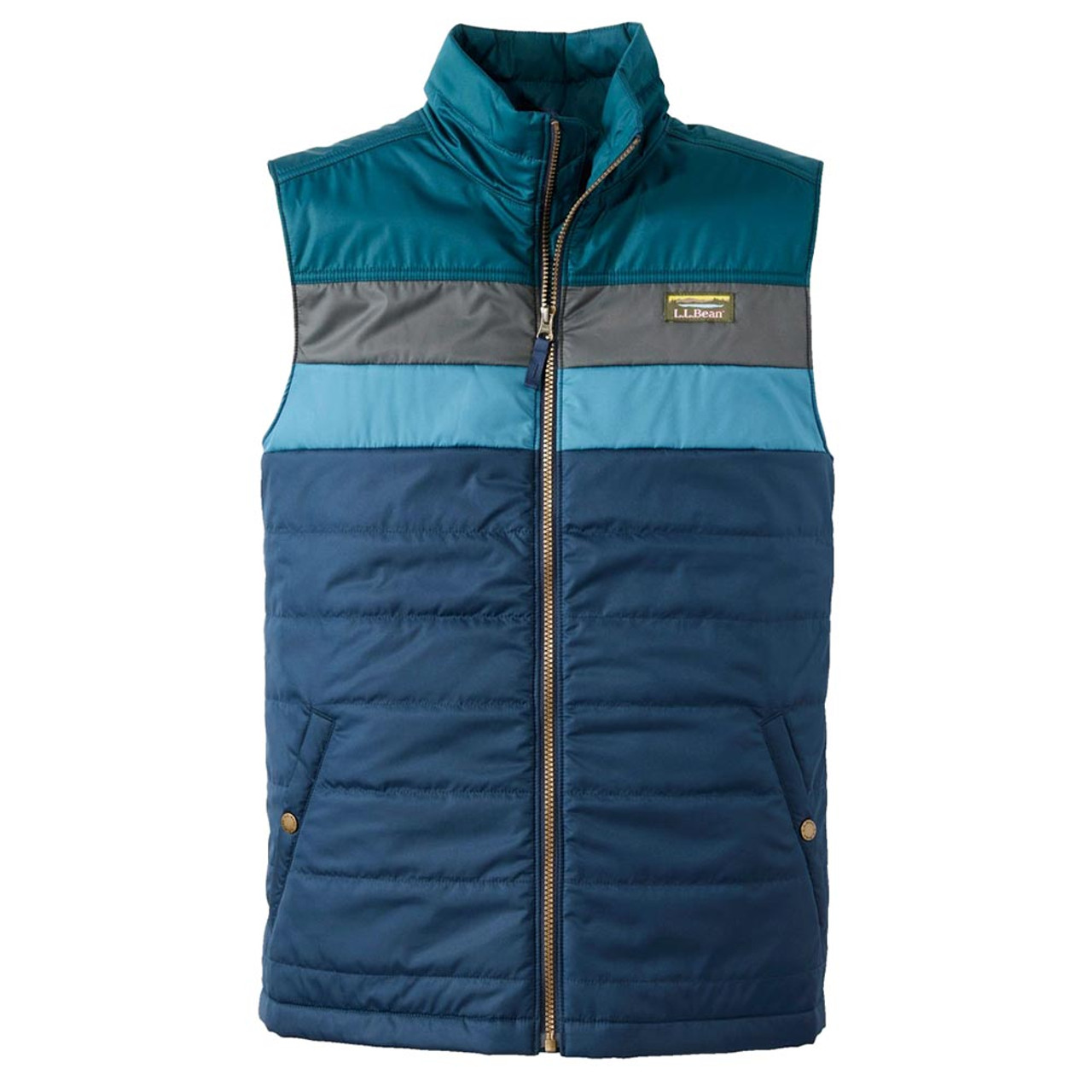 ジャケット・アウター BoTT WASHED DUCK VEST LIGHT BLUE Men's L.L.Bean Mountain Classic Puffer Colorblock Vest