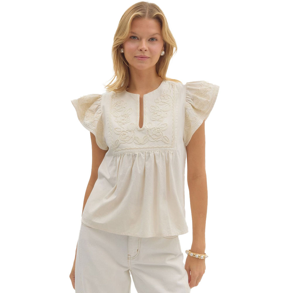 Women's Entro Flutter Sleeve Top | Eagle Eye Outfitters