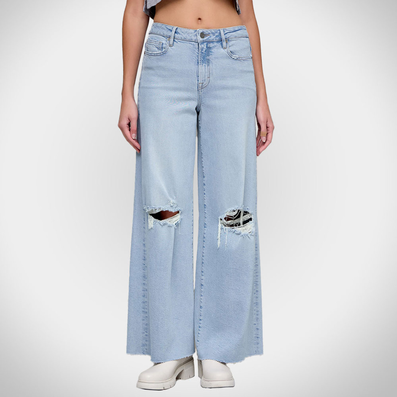 Women's Hidden Nori High Rise Wide Leg Jeans - Light Wash