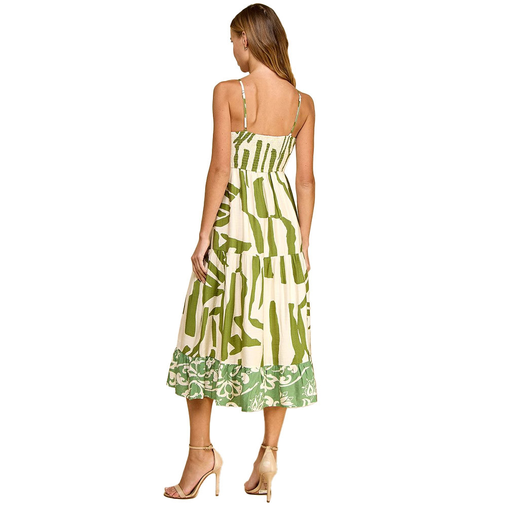 Women's TCEC V-Neckline Abstract Print Dress Women's TCEC V-Neckline Abstract Print Dress