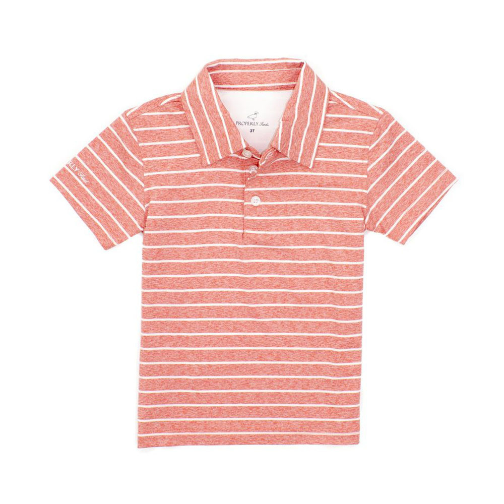 Properly Tied Boys Jackson Polo Shirt - Powder Blue Stripe main image 1