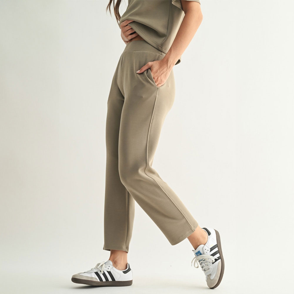 Women's Mono B Laguna Soft Drape Cropped Pants Eagle Eye Outfitters