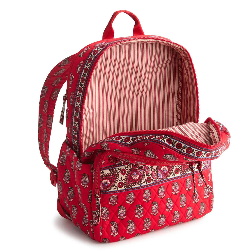 【新品】Vera Bradley  リュックサック Vera Bradley Large Bancroft Backpack - Flowering Paisley Goji