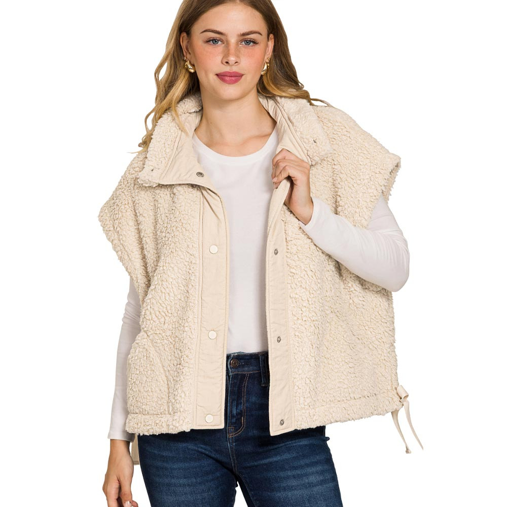 Women's Zenana Oversized Faux Fur Vest | Eagle Eye Outfitters