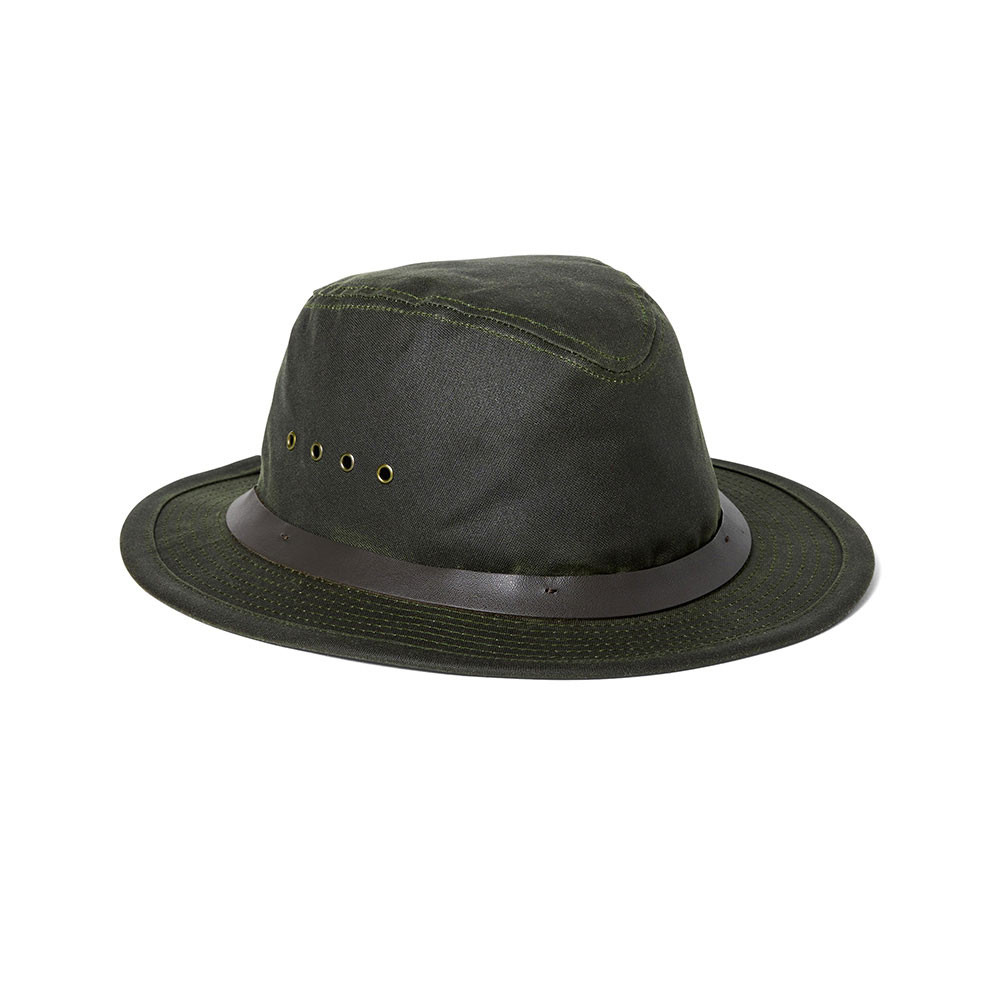 Men's Filson Tin Cloth Packer Hat - Otter Green | Eagle Eye Outfitters