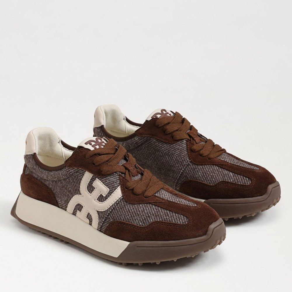 Women's Sam Edelman Langley 3 Sneaker - Brown Houndstooth Suede