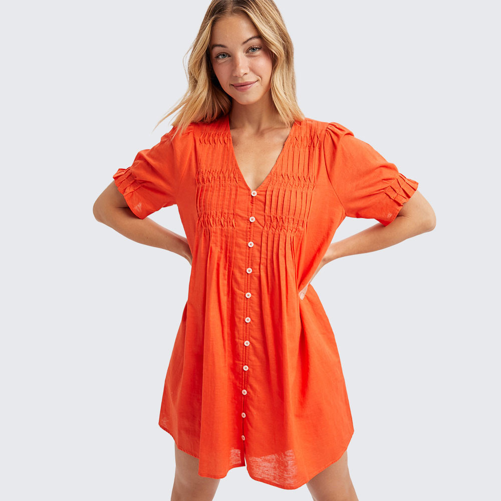mini dress button up Light Denim Button Front Mini Dress - All Dresses