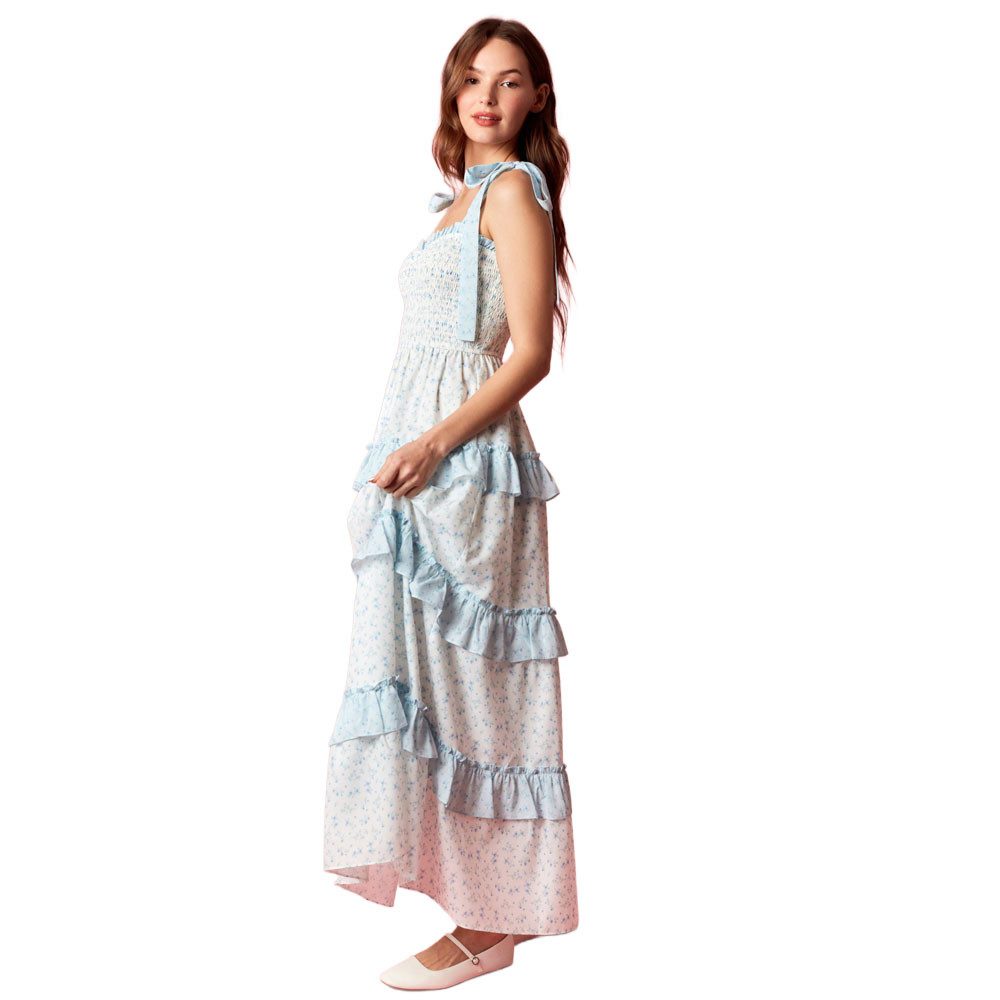 Women's Peach Love California Bow Tie Strap Maxi Dress | Eagle Eye