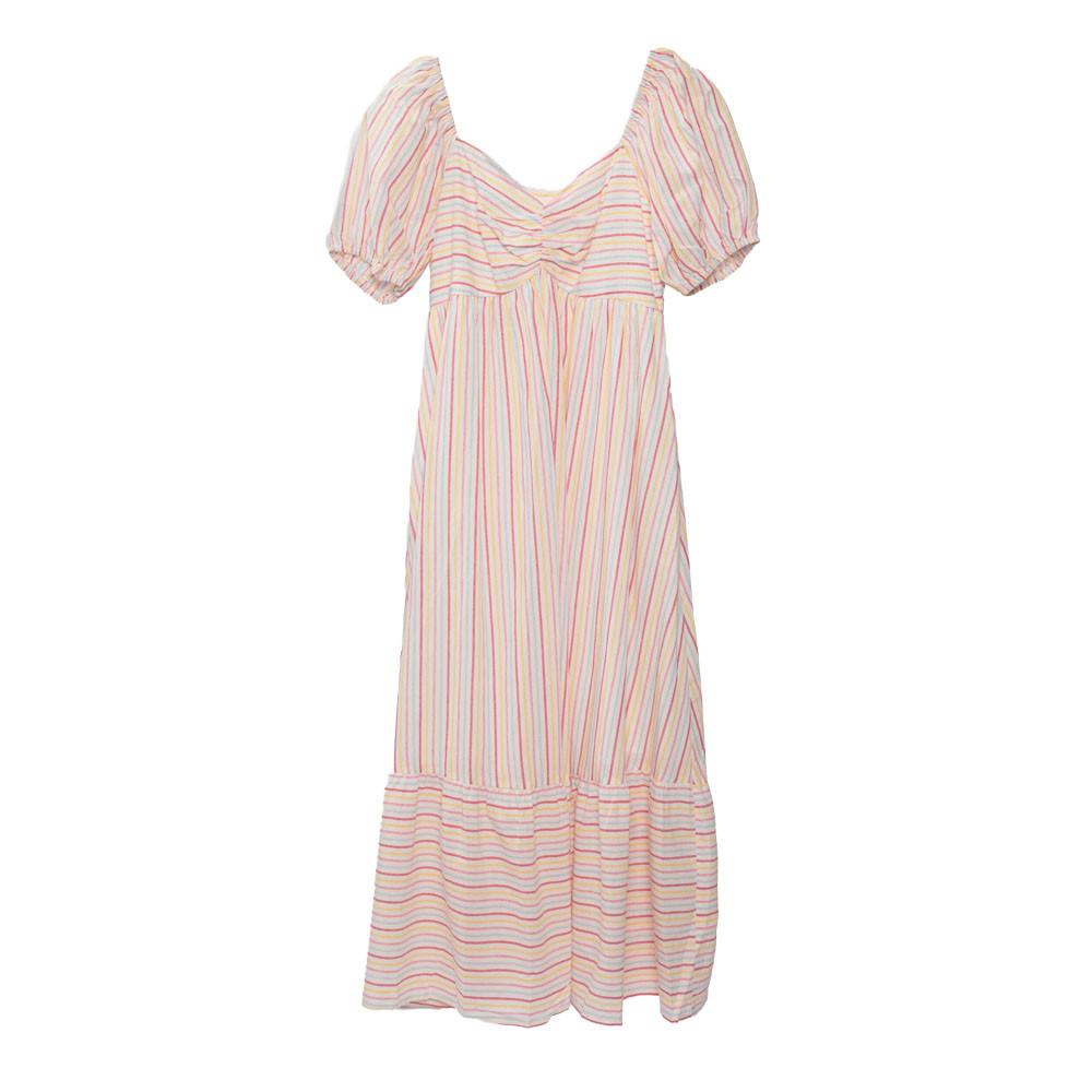 knee length dresses for ladies Pastel Striped Midi Dress – Coco Brooke