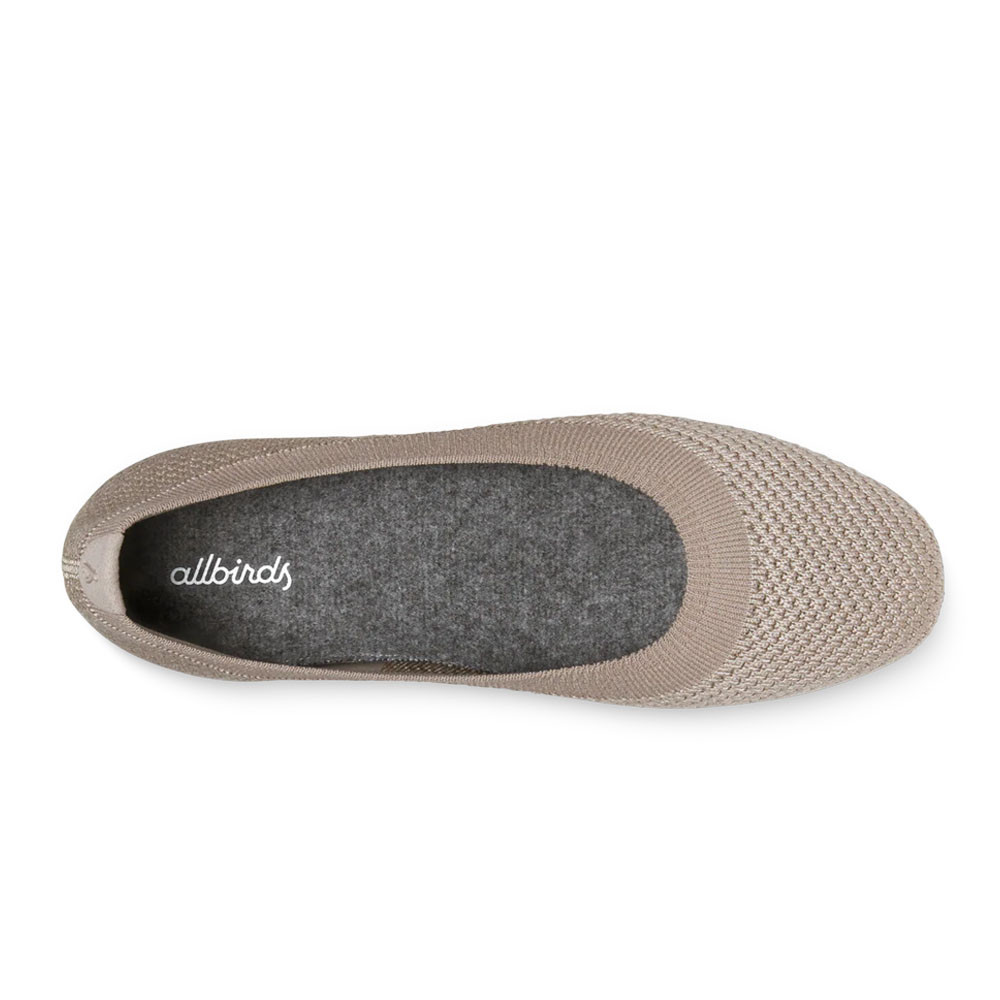 靴 allbirds TREE BREEZER US 8.5 Women's Allbirds Tree Breezer Flats - Mushroom | Eagle Eye Outfitters