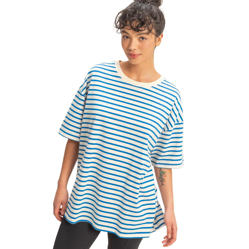 ダブルネックオーバーTEE Double Neck Over Tee Women's Double Zero Striped Crew Neck Oversized Tee | Eagle Eye