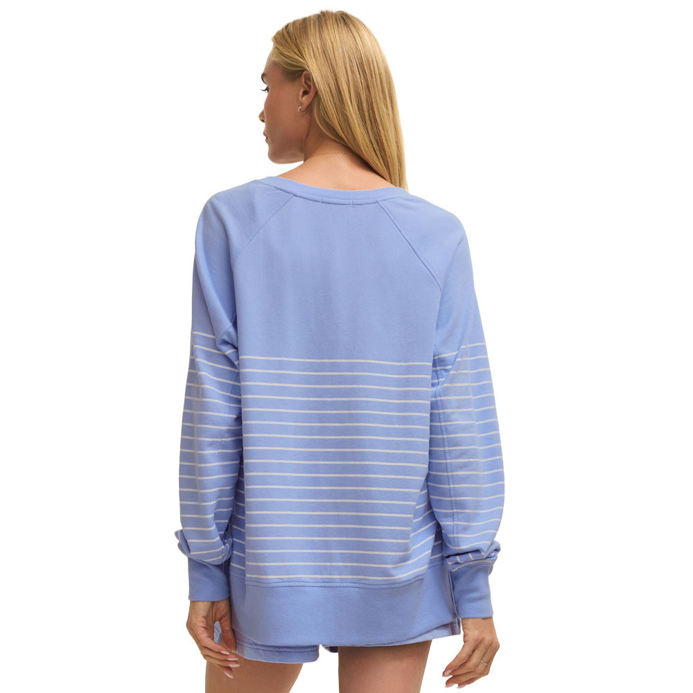 Women's Z Supply Active Weekender Stripe V-Neck Sweatshirt | Eagle