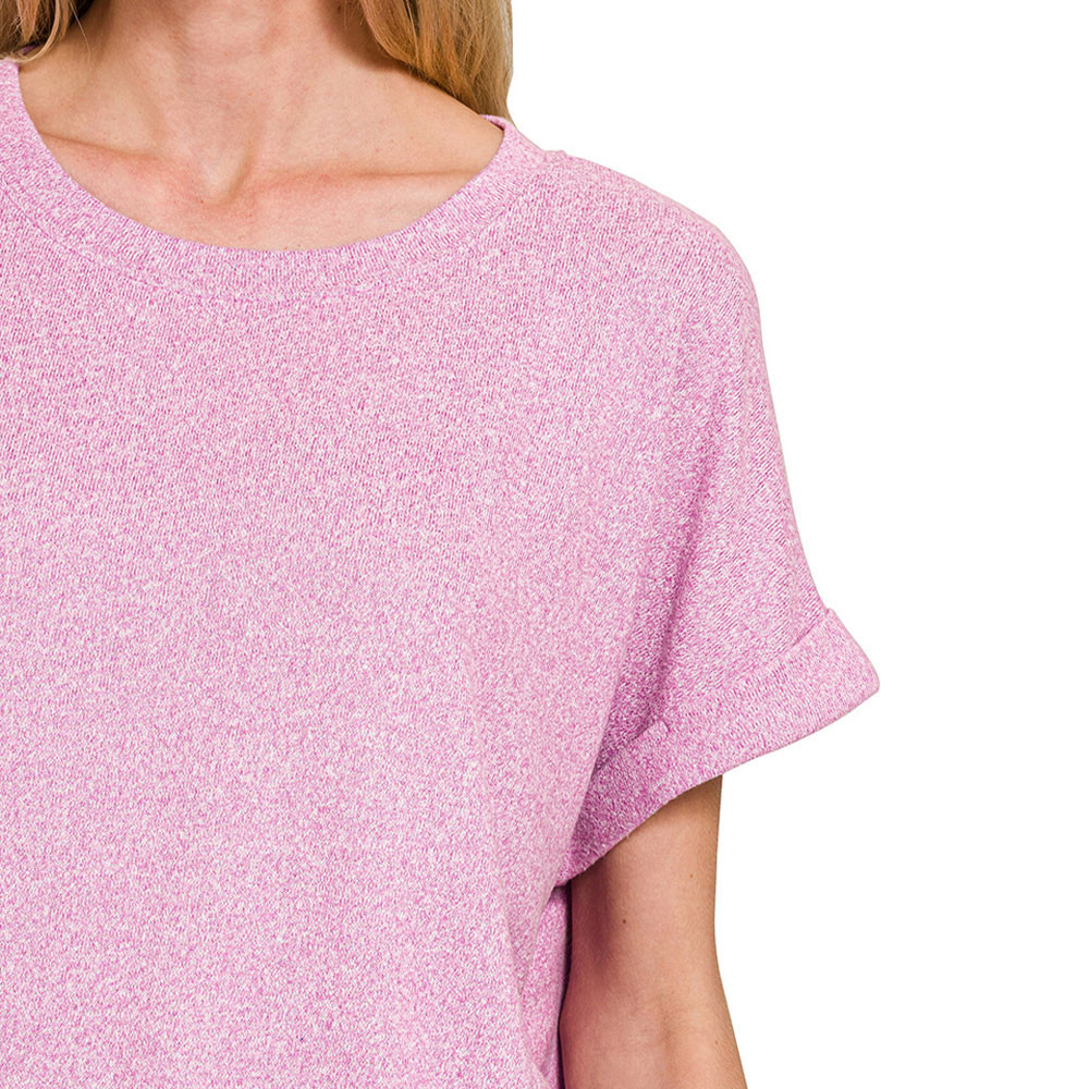 Women's Zenana Soft Melange Hacci Top | Eagle Eye Outfitters