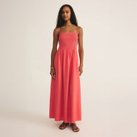 Bayside Linen Maxi Dress Persimmon Large