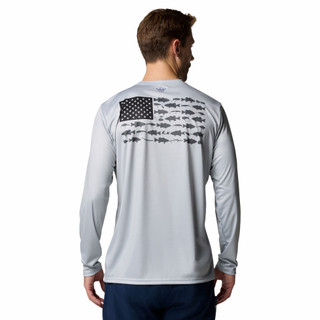 Men's Columbia Long Sleeve Terminal Tackle PFG Fish Flag Tee