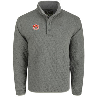 Men's Drake Auburn Delta Quilted Quarter Quilted Snap Sweatshirt - Gray