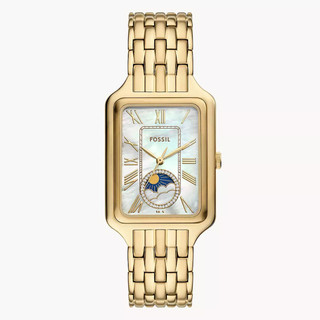 Women's Fossil Raquel Sun Moon Multifunction Gold Tone Stainless Steel Watch