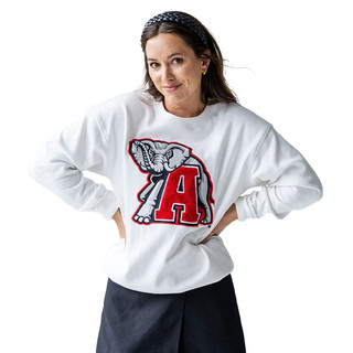Women's Gameday Social Bama Mascot Chenille Crew Sweatshirt