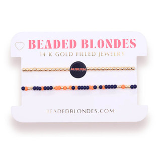 Beaded Blondes Auburn + Sprinkle Bracelet - 2 Stack