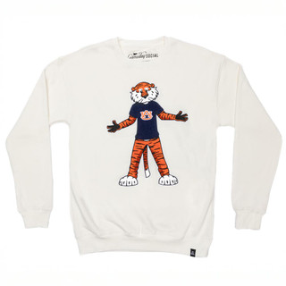 Women's Gameday Social Auburn Mascot Chenille Crewneck Sweatshirt