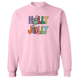 Women's Southern Couture Glitter Holly Jolly Graphic Sweatshirt