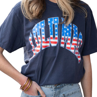 Women's Lulu Mac Stars And Stripes Logo T-Shirt