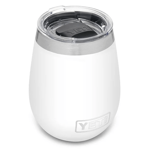 Yeti Rambler 10 oz Wine Tumbler White Side Angle