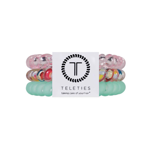 Small Teleties Hair Ties 3 Pack Spring Splash