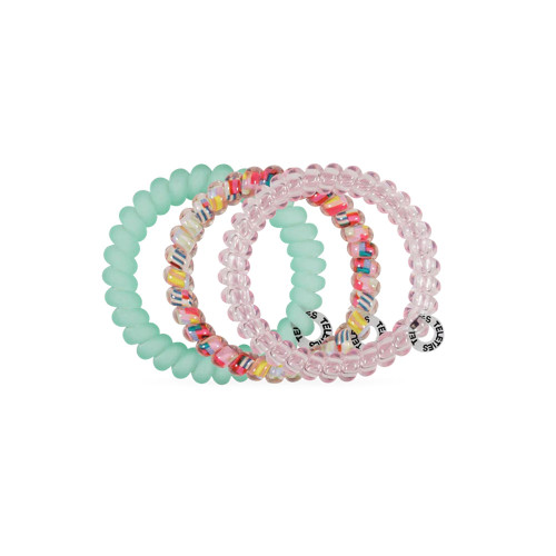 Small Teleties Hair Ties 3 Pack Spring Splash side