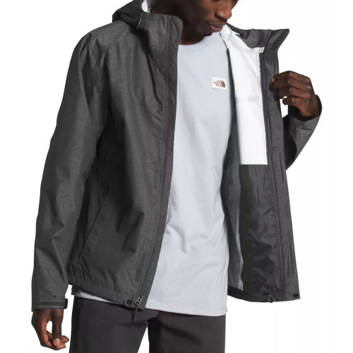 Men's The North Face Venture 2 Jacket Dark Heather Grey Inside