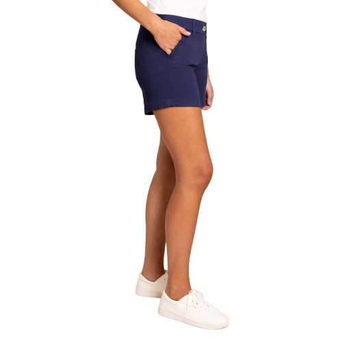 Women's Southern Tide 5" Caroline Short Nautical Navy Side Model View