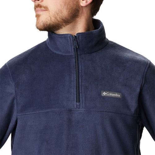Men's Columbia Steens Mountain 1/2 Zip Pullover Collegiate Navy Front Chest Collar