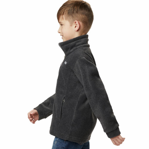 Boys' Columbia Steens Mountain™ II Fleece Charcoal Heather Jacket Side Boys' Columbia Steens Mountain™ II Fleece Charcoal Heather Jacket Side