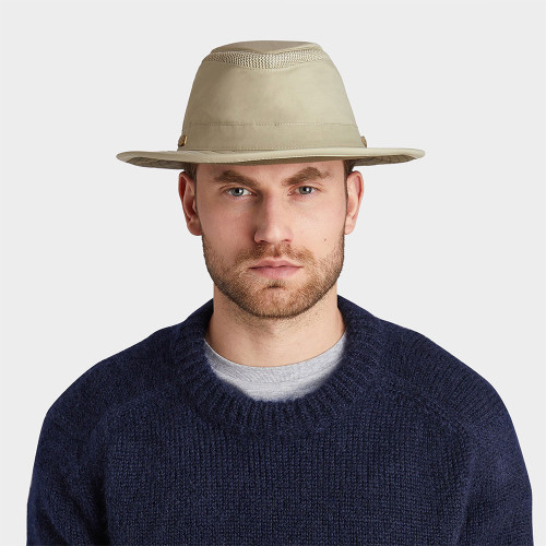 Adult Tilley LTM6 Airflo Broad Slope Hat Khaki / Olive Model Front