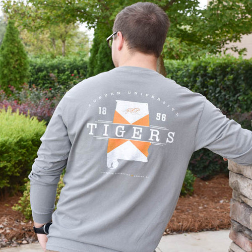 Tigerwear Men's Long Sleeve New State Design -Auburn