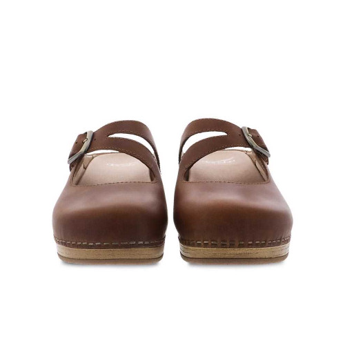 Women's Dansko Tan Britney Oiled Leather Clog Front Women's Dansko Tan Britney Oiled Leather Clog Front