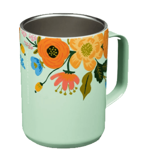 Corkcicle 16 oz. Coffee Mug - Gloss Mint Lively Floral No Lid Corkcicle 16 oz. Coffee Mug - Gloss Mint Lively Floral No Lid