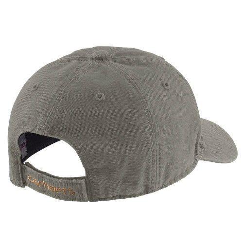 Men's Carhartt Washed Canvas Dusty Olive Green Cap back Men's Carhartt Washed Canvas Dusty Olive Green Cap back