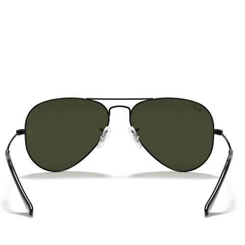 Adult Ray Ban Aviator Large Metal Classic Black G 15 Green Sunglasses back Adult Ray Ban Aviator Large Metal Classic Black G 15 Green Sunglasses back