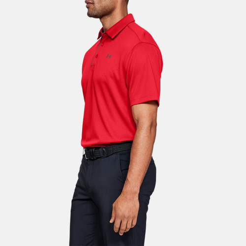 Men's Under Armour Tech Polo 600Red/Graphite Side