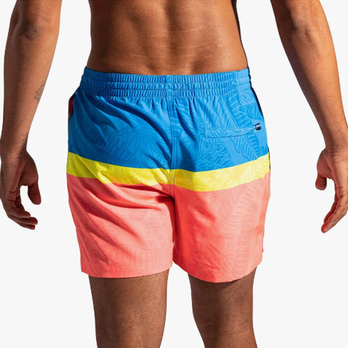 Men's Chubbies 5.5" The Squarley Circles Stretch Swim Trunks 643Coral Back