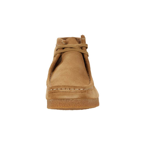Men's Clarks Shacre Dark Sand Suede Boot Front Men's Clarks Shacre Dark Sand Suede Boot Front