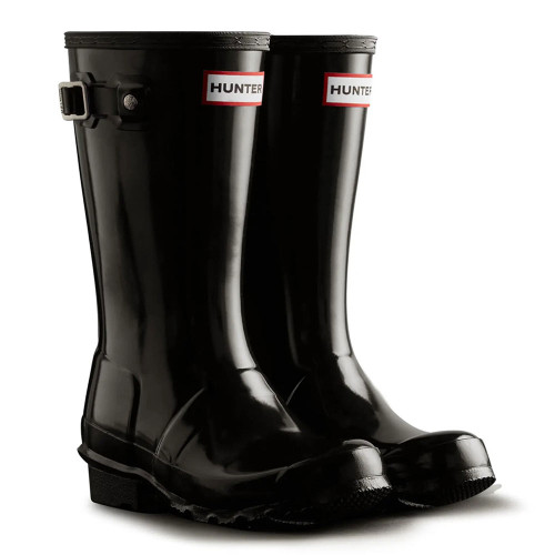HUNTER ORIGINAL WELLY ブラック Big Kids' Hunter Original Gloss Rain Boots | Eagle Eye