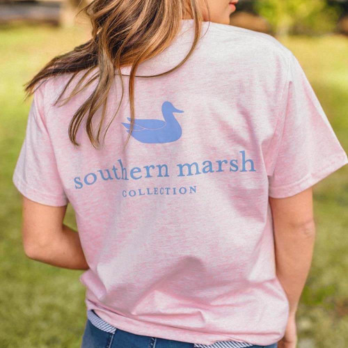 Women's Southern Marsh Short Sleeve Authentic Tee WCM-Washed Camellia Lifestyle
