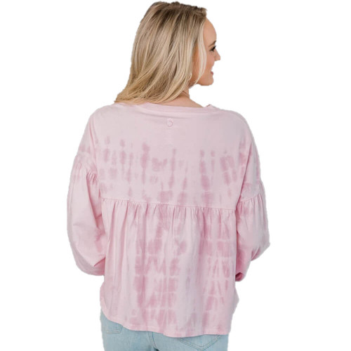 Women's Lauren James Tie Dye Long Sleeve Boxy Top - Blossom Back